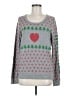 Chaser Hearts Gray Pullover Sweater Size M - photo 1