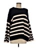 J.Crew 100% Cotton Stripes Black Blue Pullover Sweater Size M - photo 1
