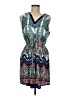 Renee C. 100% Polyester Paisley Blue Casual Dress Size M - photo 1