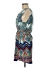 Renee C. 100% Polyester Paisley Blue Casual Dress Size M - photo 5