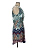 Renee C. 100% Polyester Paisley Blue Casual Dress Size M - photo 4