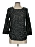 NY Collection 100% Acrylic Tweed Black Pullover Sweater Size L - photo 1