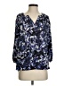 Max Studio 100% Silk Blue 3/4 Sleeve Silk Top Size S - photo 1