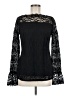 Adiva 100% Polyester Black Long Sleeve Blouse Size M - photo 1