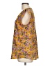 Pleione 100% Polyester Yellow Short Sleeve Blouse Size L - photo 5