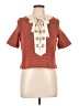 Veronica Beard Red Short Sleeve Turtleneck Size L - photo 1