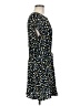 POPSUGAR 100% Rayon Polka Dots Blue Casual Dress Size M - photo 4