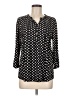 By Design Polka Dots Black 3/4 Sleeve Blouse Size M - photo 1