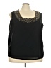 Roaman's 100% Polyester Black Sleeveless Blouse Size 28w - photo 1