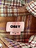 Obey 100% Cotton Plaid Brown Long Sleeve Button-Down Shirt Size M - photo 7