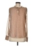 J by Joie Metallic Tan Long Sleeve Blouse Size M - photo 1