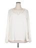 Eyeshadow 100% Polyester Ivory Long Sleeve Blouse Size 2X - photo 1