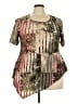 Radzoli Brown Short Sleeve Blouse Size 3X - photo 1