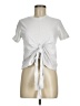 Zara Silver Short Sleeve Top Size M - photo 1