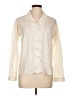 Evan Picone 100% Polyester Polka Dots Ivory Long Sleeve Blouse Size 10 - photo 1