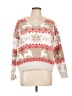 Unbranded 100% Acrylic Print White Pullover Sweater Size L - photo 1