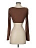 Shein Brown Long Sleeve Top Size 4 - photo 2