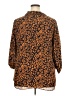 DressBarn 100% Polyester Animal Print Orange Brown 3/4 Sleeve Blouse Size 2X - photo 2