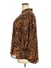 DressBarn 100% Polyester Animal Print Orange Brown 3/4 Sleeve Blouse Size 2X - photo 5