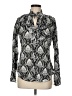 Cino Animal Print Silver Long Sleeve Blouse Size M - photo 1