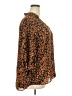 DressBarn 100% Polyester Animal Print Orange Brown 3/4 Sleeve Blouse Size 2X - photo 4