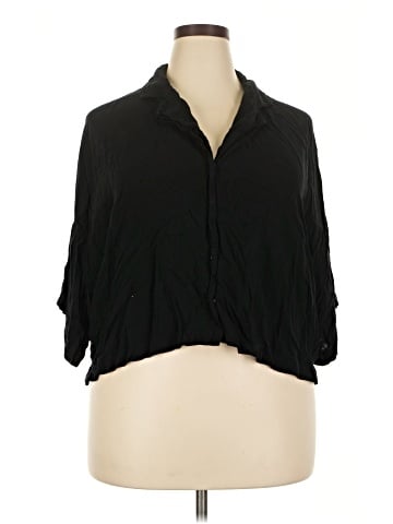 Edited 3/4 Sleeve Button-Down Shirt (view 1)