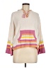 LoveShackFancy Color Block Pink Poncho Size M - photo 1