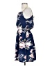 Unbranded 100% Polyester Floral Blue Casual Dress Size S - photo 5