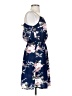Unbranded 100% Polyester Floral Blue Casual Dress Size S - photo 4