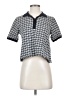 Zara Houndstooth Blue Short Sleeve Polo Size S - photo 1