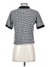 Zara Houndstooth Blue Short Sleeve Polo Size S - photo 2