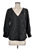Ro & De Metallic Gray Long Sleeve Blouse Size M - photo 1