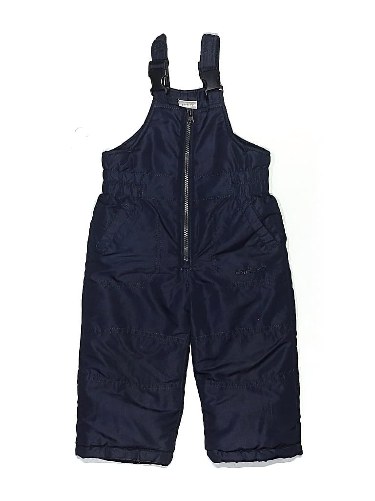 Pre-owned Carter's Kids' Snow Pants With Bib In Blue