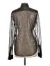 Saint Laurent Metallic Silver Black Long Sleeve Blouse Size EU 42 / US 12 - photo 2