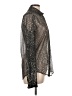Saint Laurent Metallic Silver Black Long Sleeve Blouse Size EU 42 / US 12 - photo 4