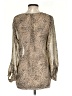 Pins and Needles Animal Print Leopard Print Multi Color Tan 3/4 Sleeve Blouse Size S - photo 2