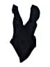 Unbranded Solid Black One Piece Swimsuit Size L (estimated) - photo 2