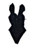 Unbranded Solid Black One Piece Swimsuit Size L (estimated) - photo 1
