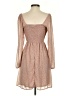 Jessica Simpson 100% Polyester Hearts Brown Casual Dress Size XS - photo 2