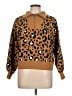 Nine West Animal Print Brown Pullover Sweater Size L - photo 1