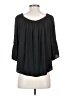 Naked Zebra 100% Polyester Black 3/4 Sleeve Blouse Size S - photo 2