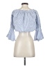 écru lab 100% Cotton Blue 3/4 Sleeve Blouse Size Sm - Med - photo 2