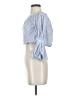 écru lab 100% Cotton Blue 3/4 Sleeve Blouse Size Sm - Med - photo 5