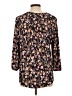 TWO by Vince Camuto Floral Black 3/4 Sleeve Blouse Size L - photo 2