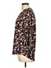 TWO by Vince Camuto Floral Black 3/4 Sleeve Blouse Size L - photo 5