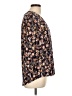 TWO by Vince Camuto Floral Black 3/4 Sleeve Blouse Size L - photo 4