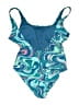 Buc-ees Paisley Blue One Piece Swimsuit Size M - photo 2
