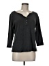 Karen Scott Gray Long Sleeve Henley Size M - photo 1