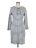 Peach Stripes Gray Casual Dress Size M - photo 1