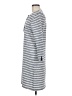 Peach Stripes Gray Casual Dress Size M - photo 5